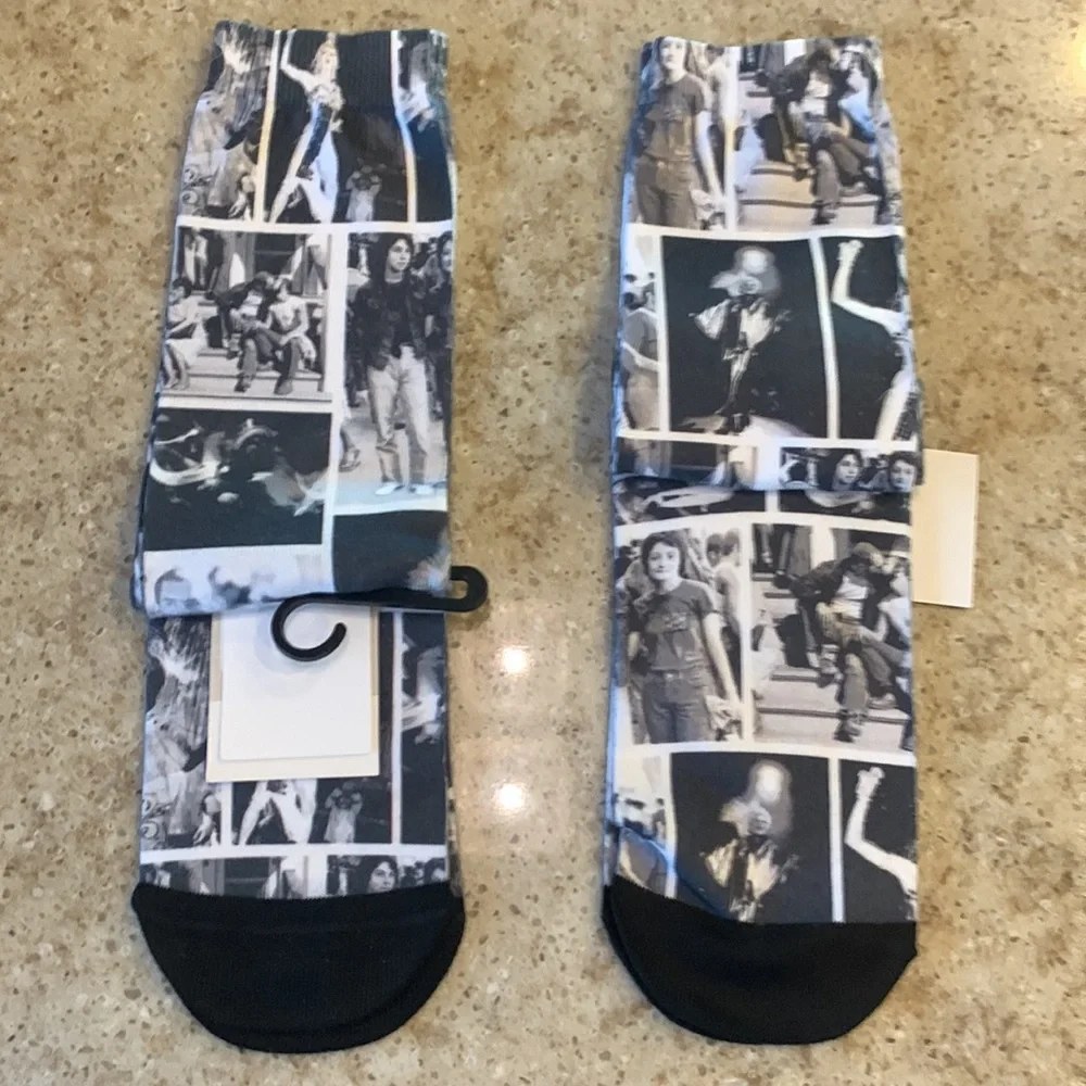 NWT 2 Pair BP. Brand Black Archival Print Socks from Nordstrom